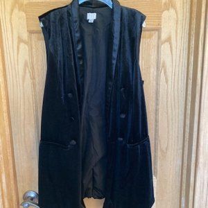 Black velvety vest